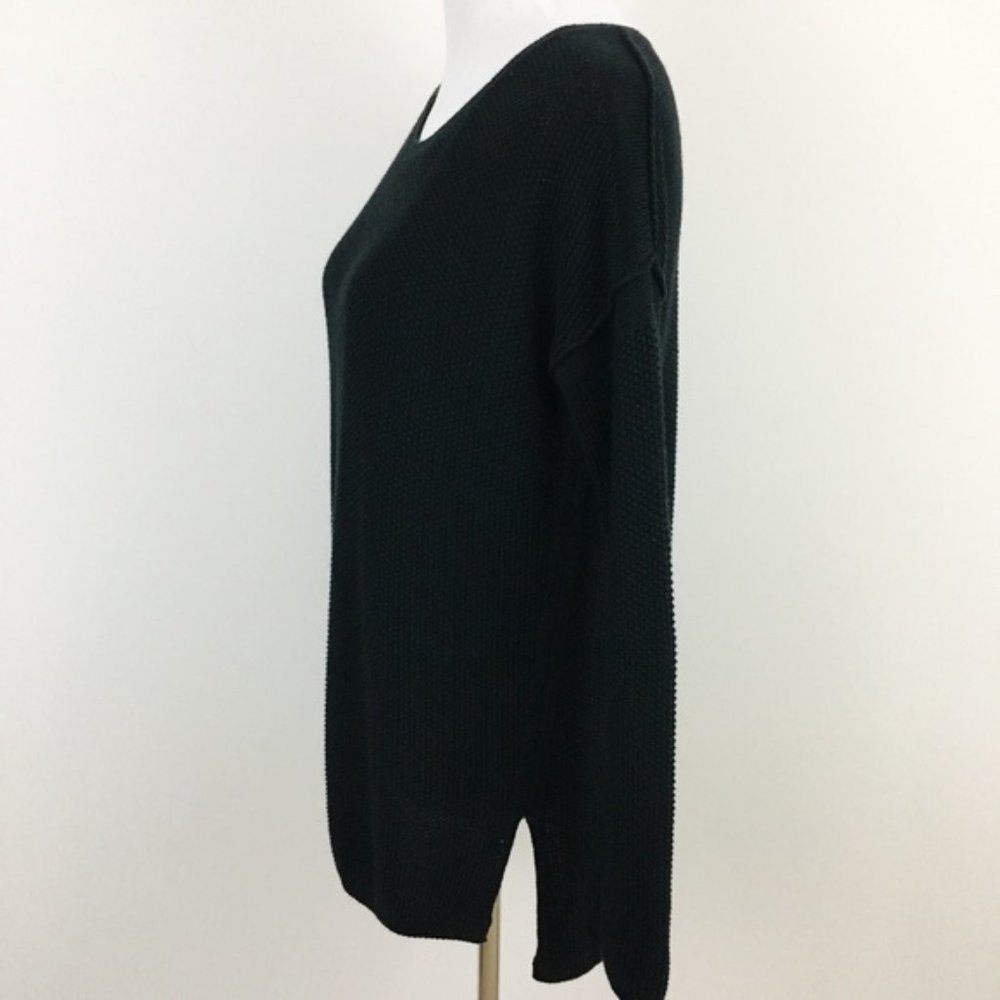 Vince cashmere cotton seed stitch waffle knit boxy relaxed fit pullover sweater - Picture 6 of 16